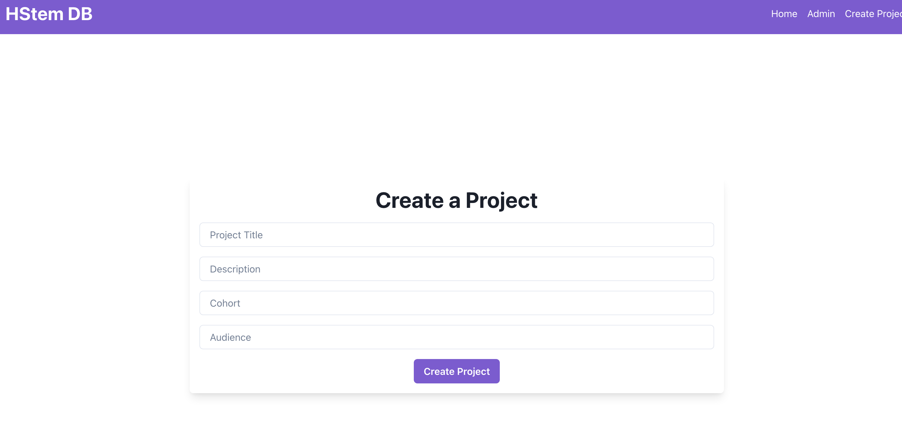 Data dashboard screenshot